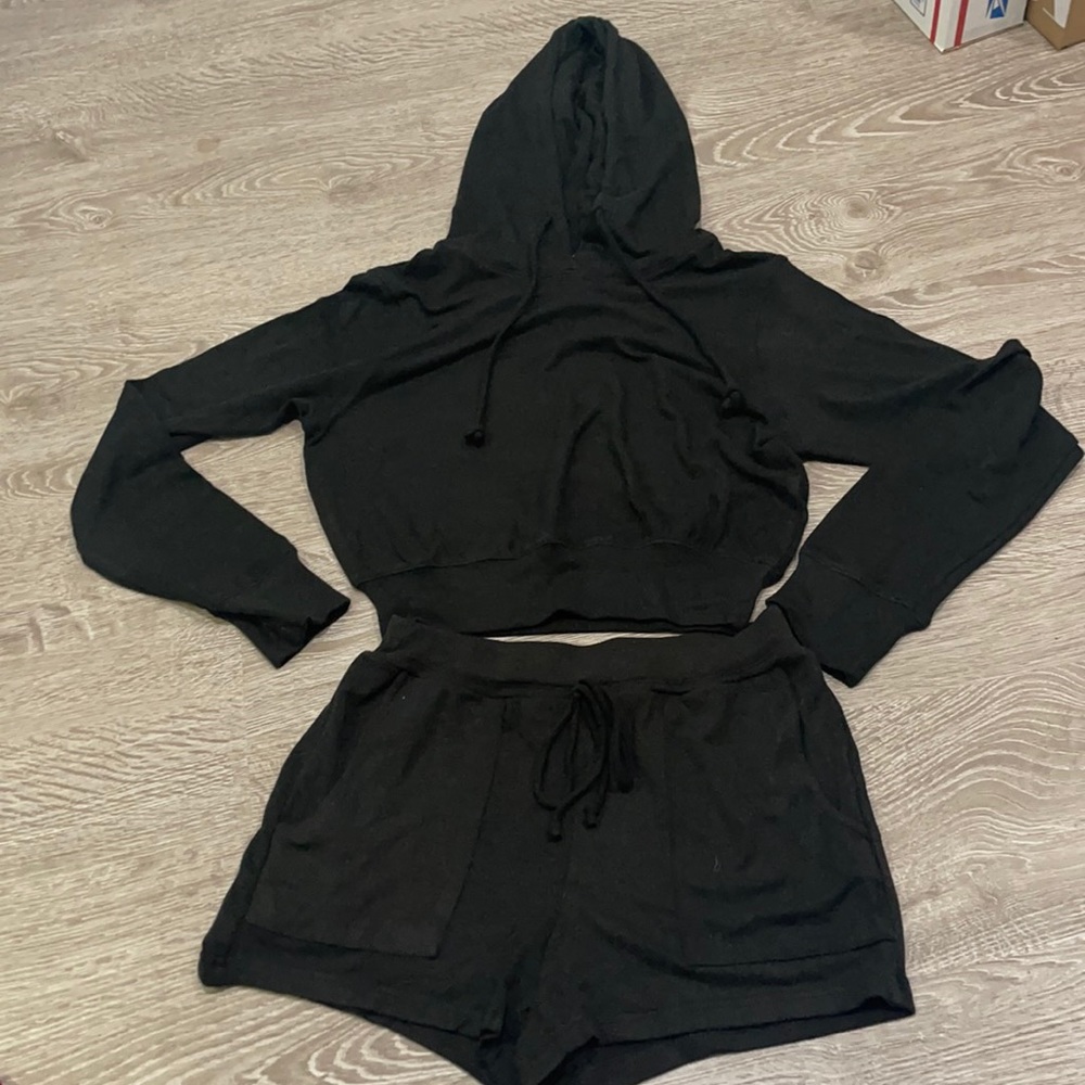 Shorts and hoodie set